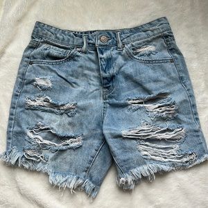 Distressed Jean Shorts